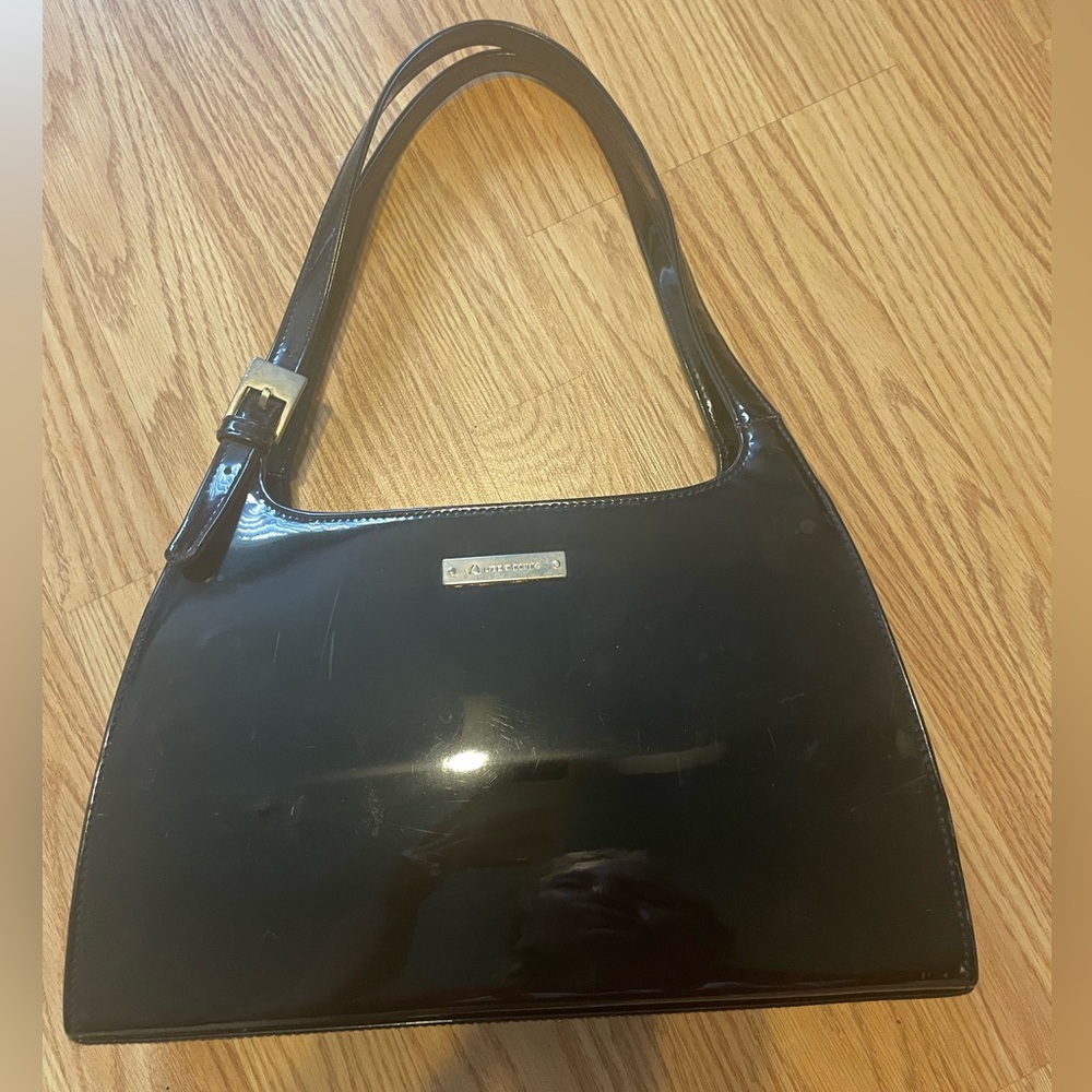 Liz claiborne black plastic shoulder bag